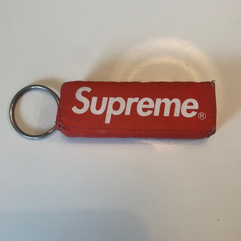 Supreme puffy keychain in red colorway